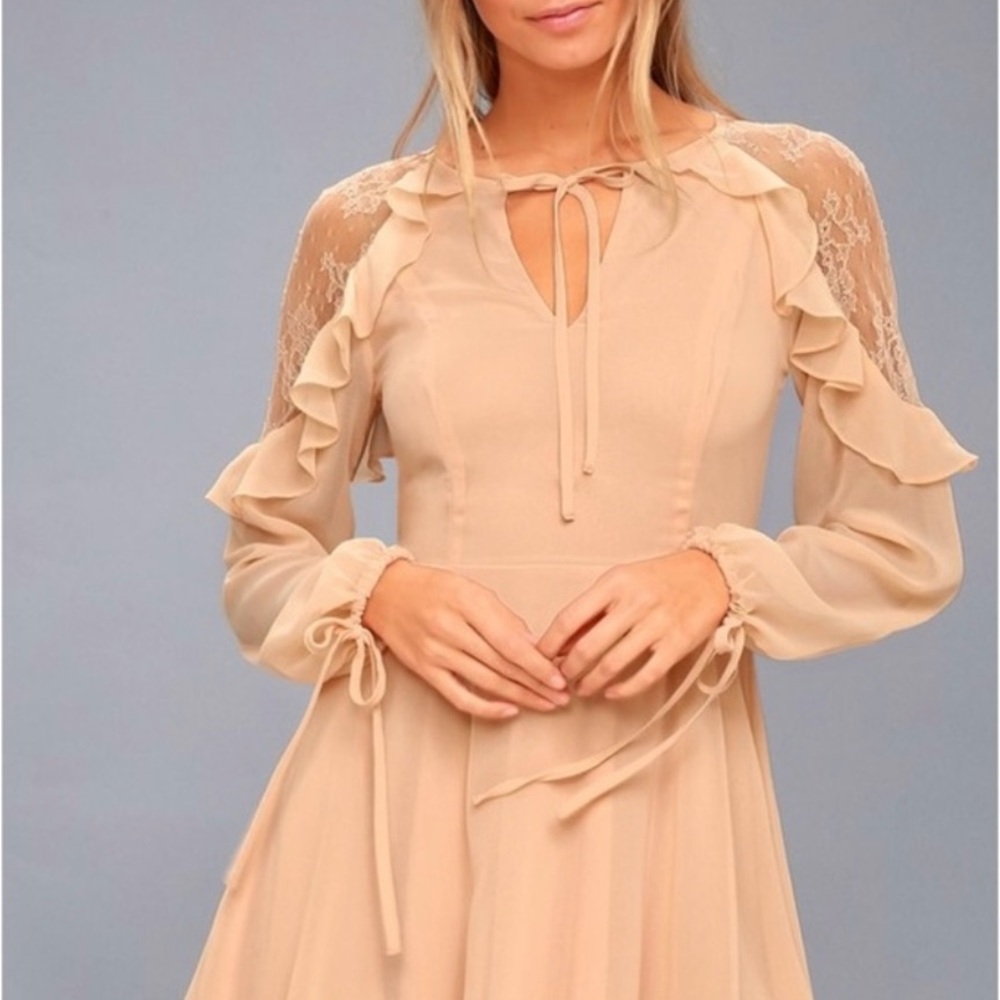 Lulu's Cream Long Sleeve Elegance